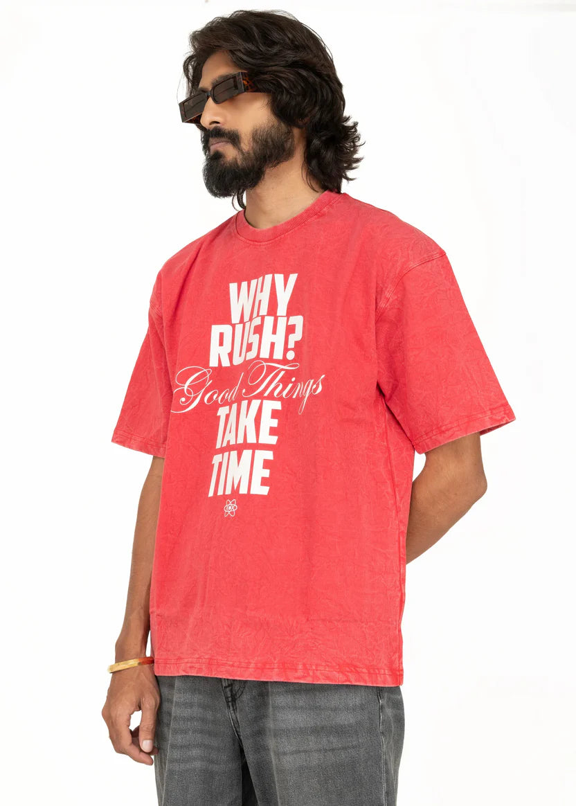 Why Rush Acid Wash Oversized T-Shirt