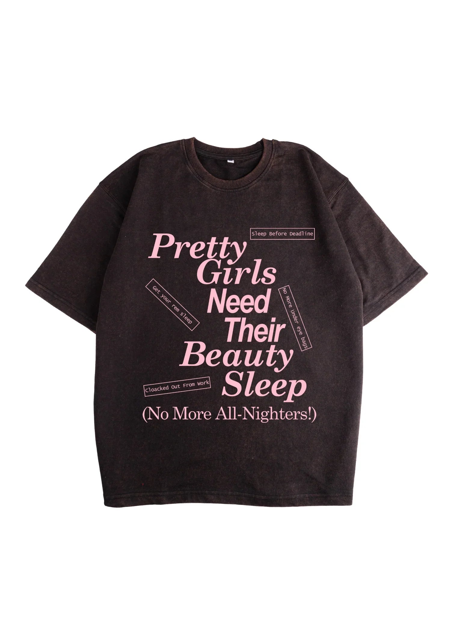 Pretty Girls Acid Wash Oversized T-Shirt - Bellbum