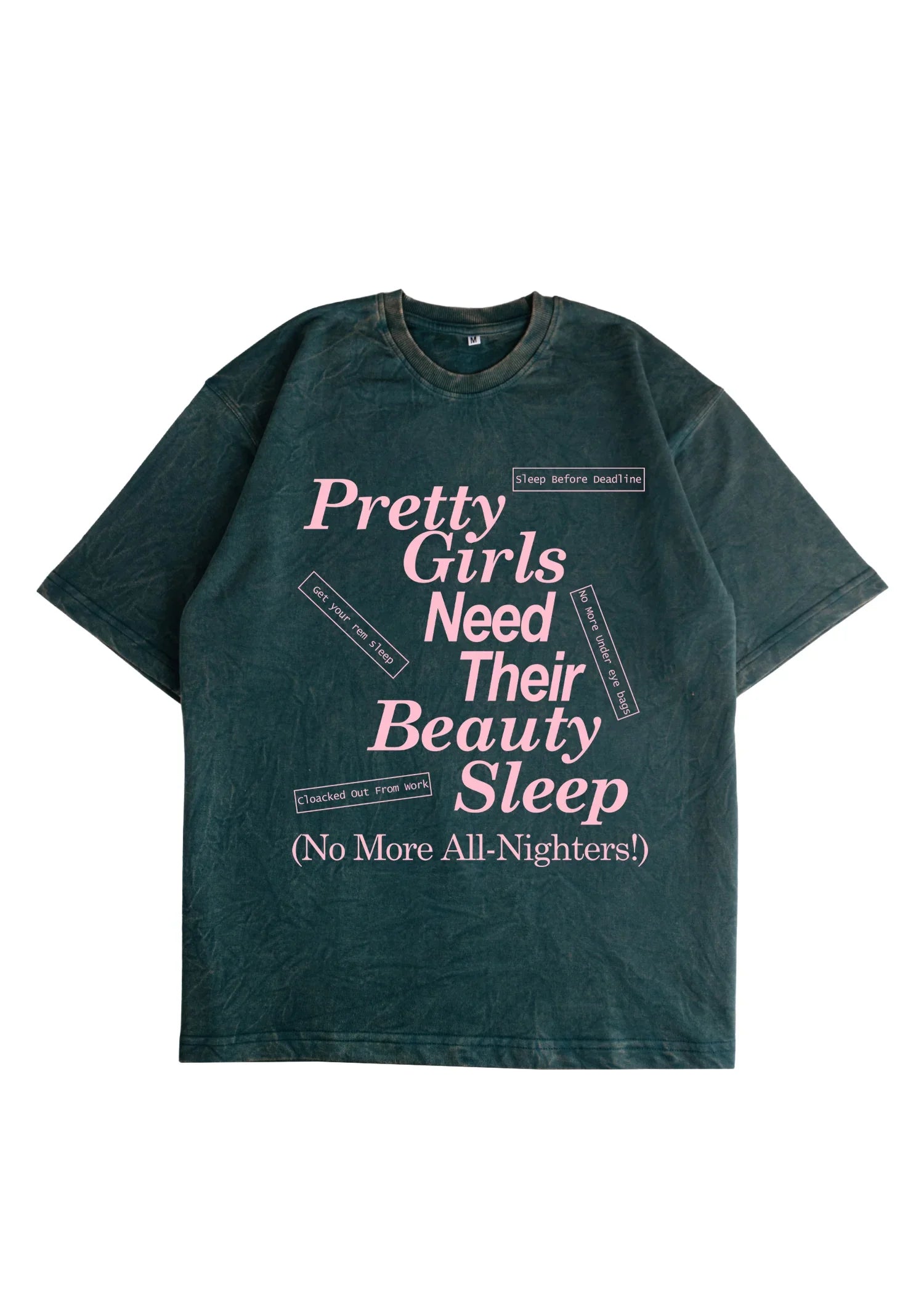 Pretty Girls Acid Wash Oversized T-Shirt - Bellbum