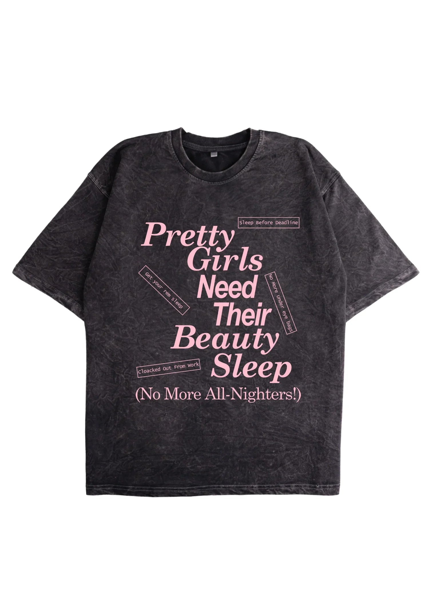 Pretty Girls Acid Wash Oversized T-Shirt - Bellbum