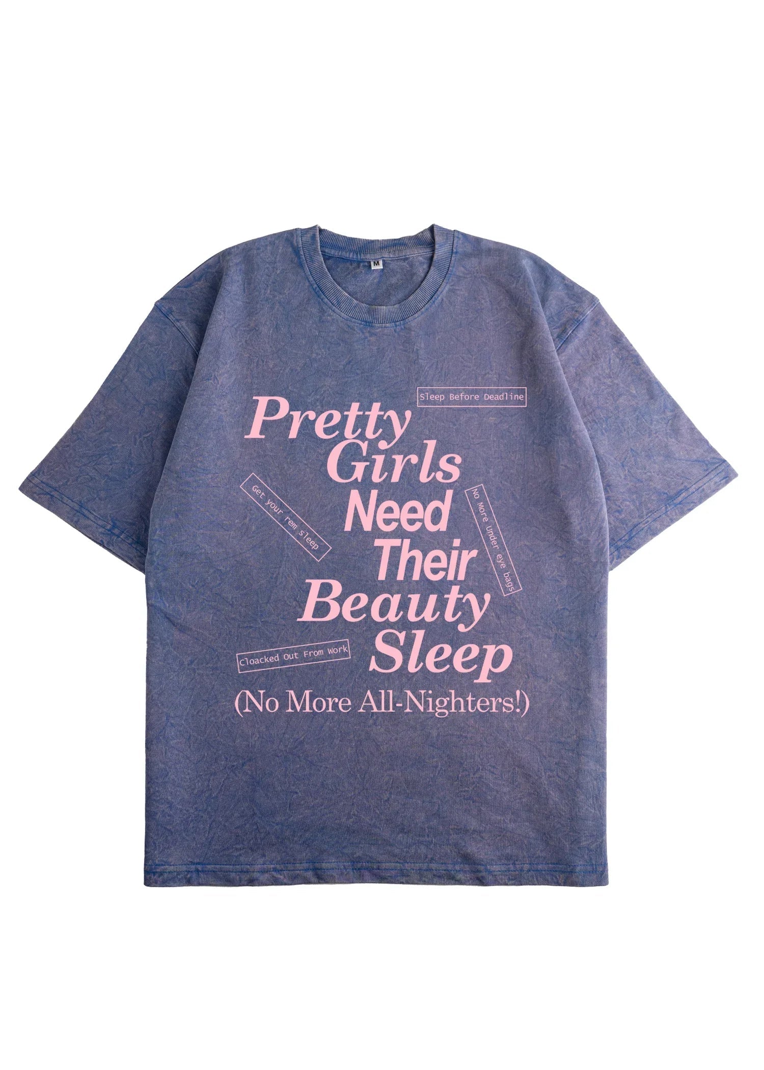 Pretty Girls Acid Wash Oversized T-Shirt - Bellbum