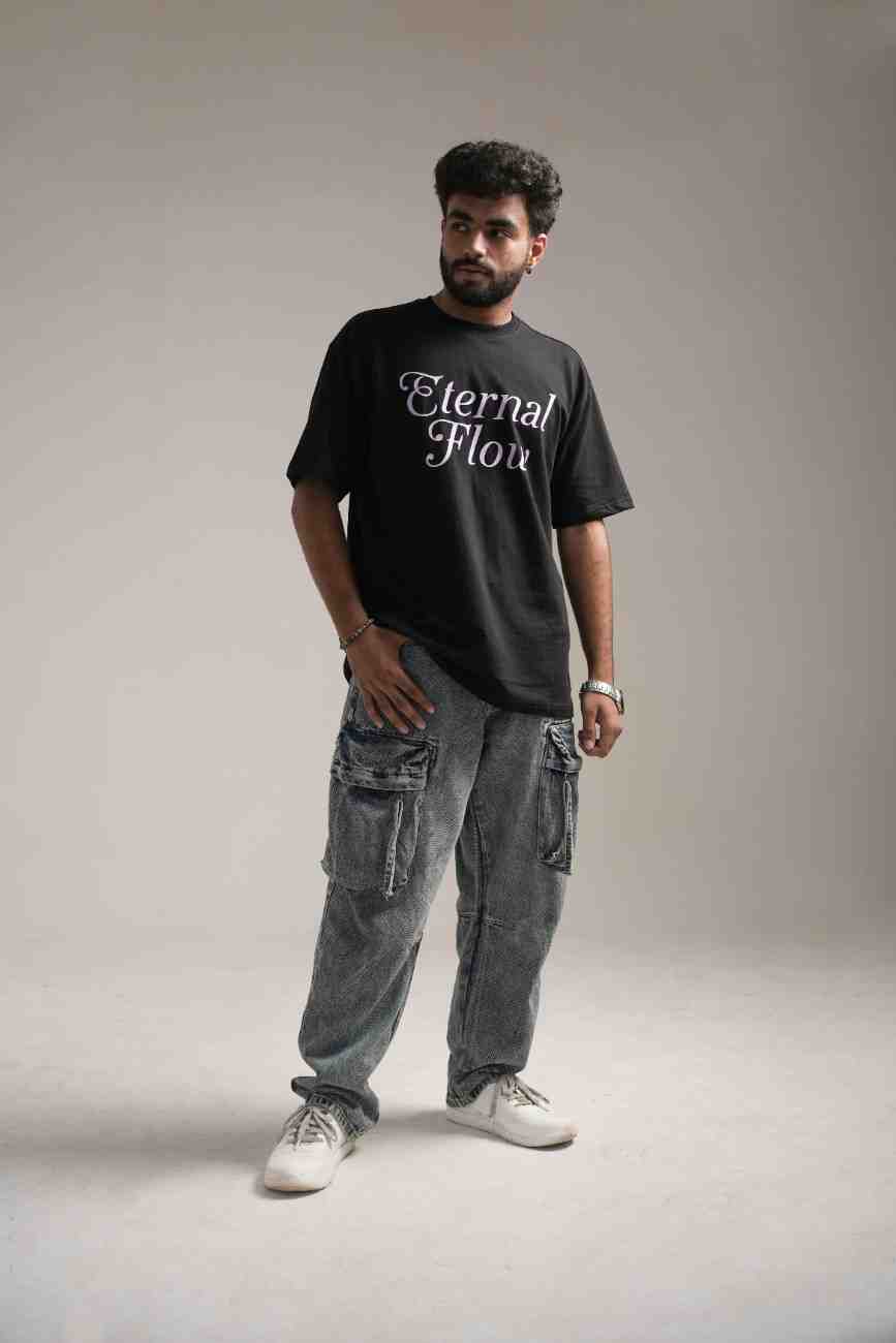 Eternal Flow – Cosmic Waterfall Oversized Tee