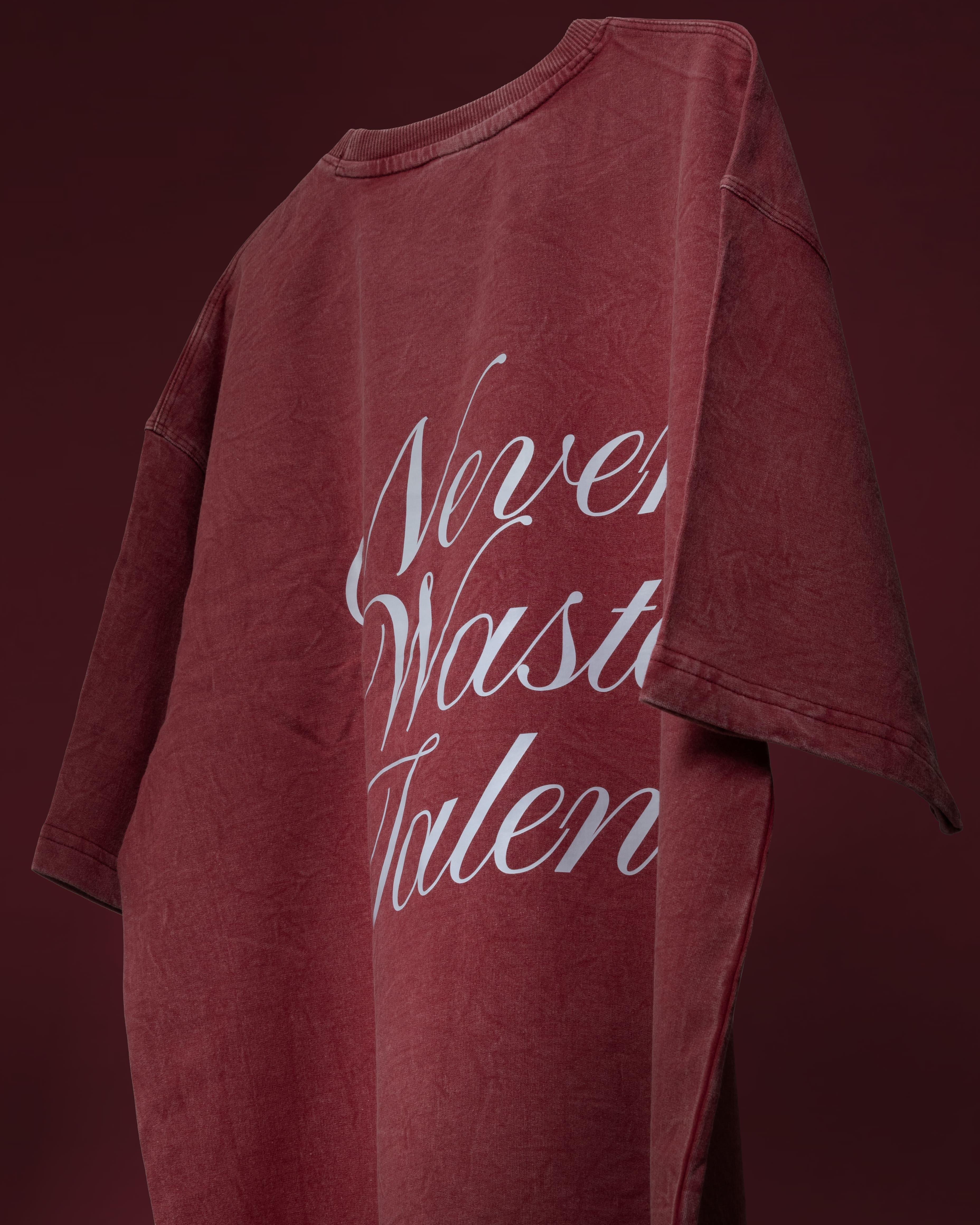 Bellbum Never Waste Talent Oversized Graphic Unisex Oversized T-Shirt – DTF Print | 240 GSM Cotton - Bellbum