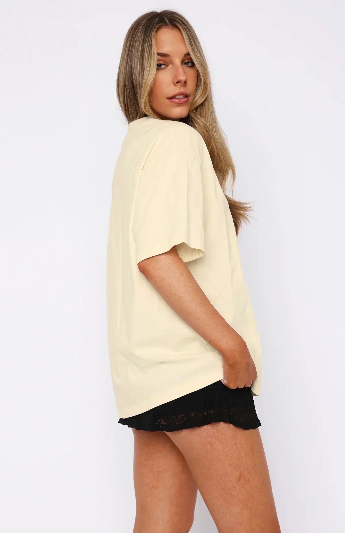 Overworked & Underf*cked Slogan Oversized Tee | Beige Unisex Cotton Streetwear